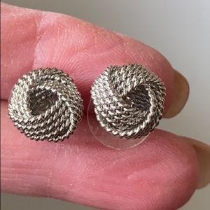 Silver stud earrings